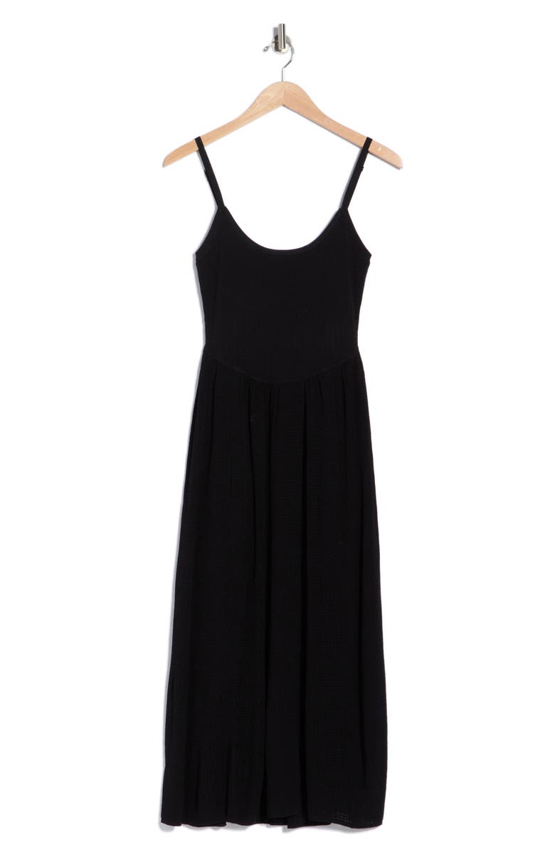 rag & bone Alison Mixed Media Sweater Dress, Main, color, Black