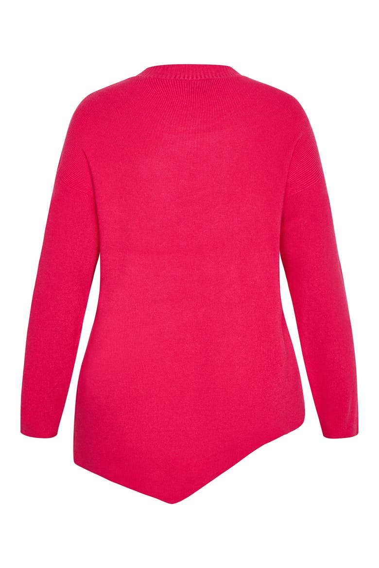 Bonnie Asymmetric Sweater, Alternate, color, PINK