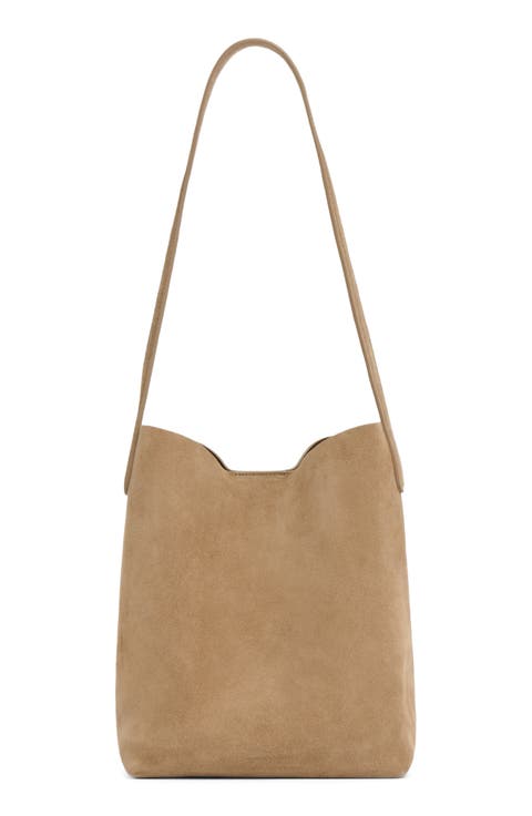Small Everyday Cabas Suede Hobo Bag