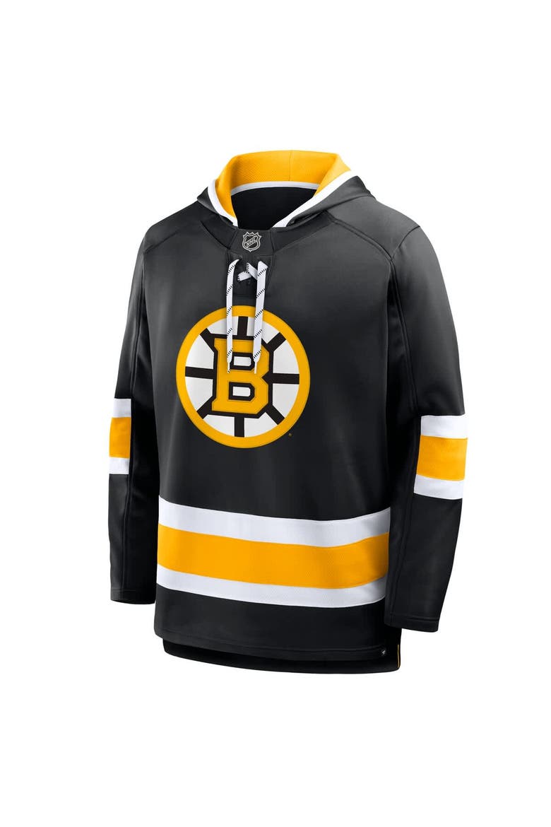 Men's Fanatics Black Boston Bruins Prime Time Fleece Hoodie, Alternate, color, Black