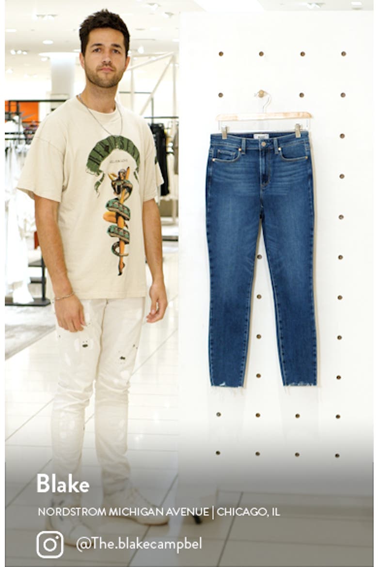 Hoxton Raw Hem Ankle Skinny Jeans video