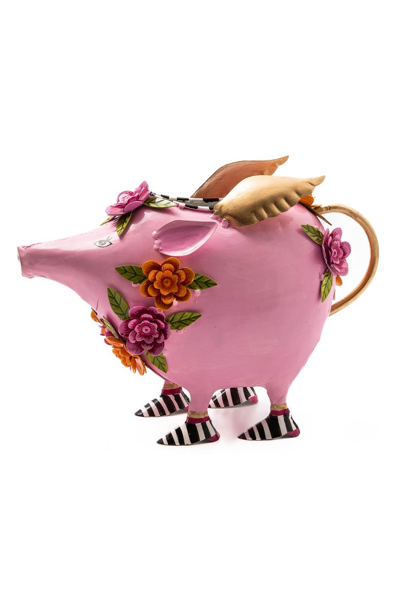 MACKENZIE CHILDS Patience Brewster Portia Pig Watering Can, Alternate, color, Pink