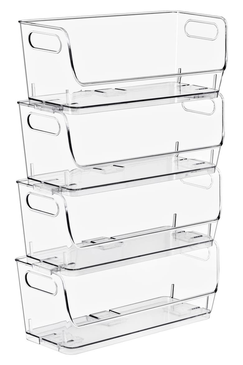 Stackable Open Front Storage Bins, Main, color, NO COLOR
