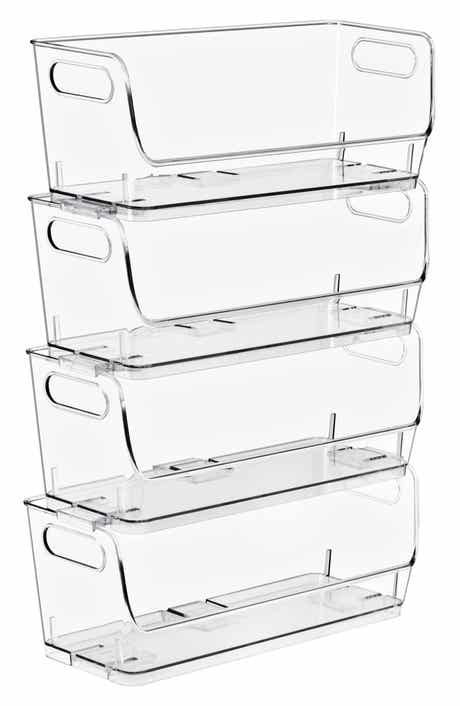 Stackable Open Front Storage Bins