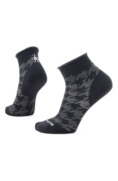 Everyday Roll Top Houndstooth Ankle Socks