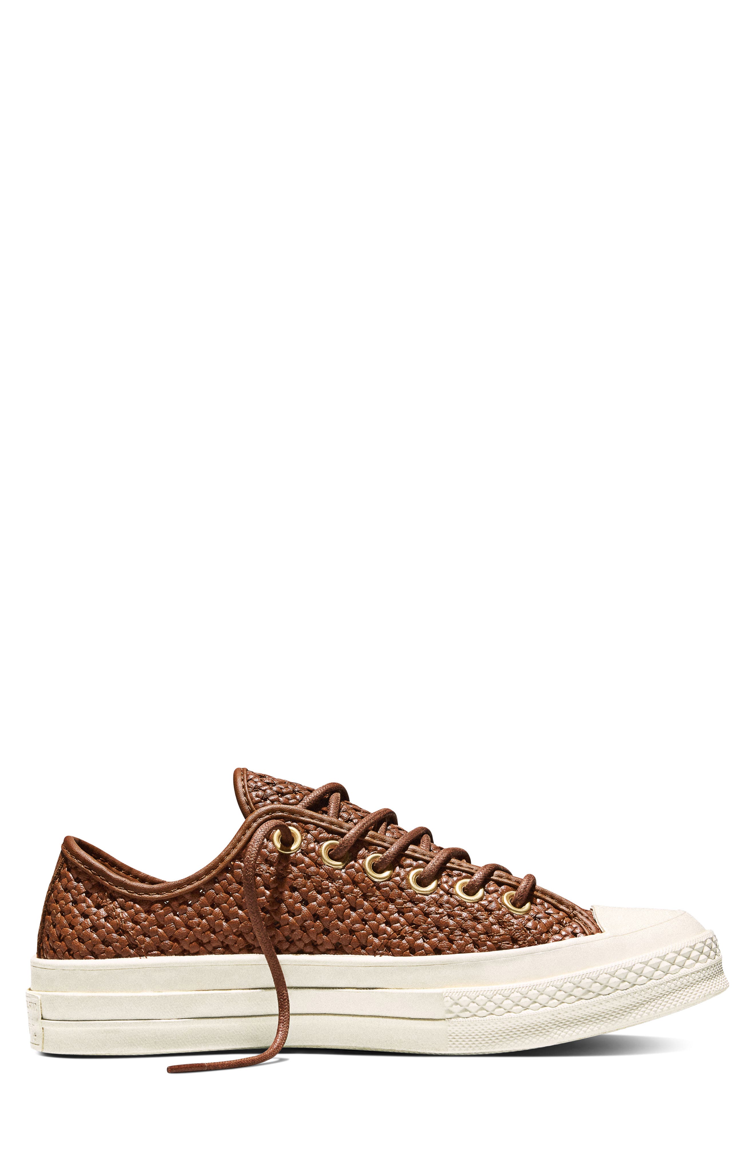 Converse Chuck 70 Woven Leather Low Top Sneaker, Alternate, color, Unearthed/ Unearthed/ Egret