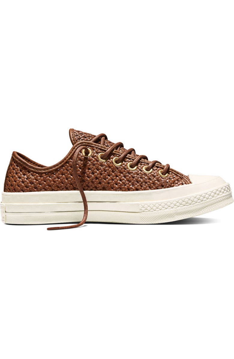 Converse Chuck 70 Woven Leather Low Top Sneaker, Alternate, color, Unearthed/ Unearthed/ Egret