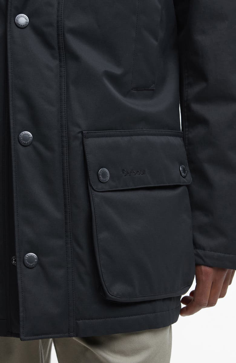 Barbour Border Water Repellent Jacket with Stowaway Hood, Alternate, color,