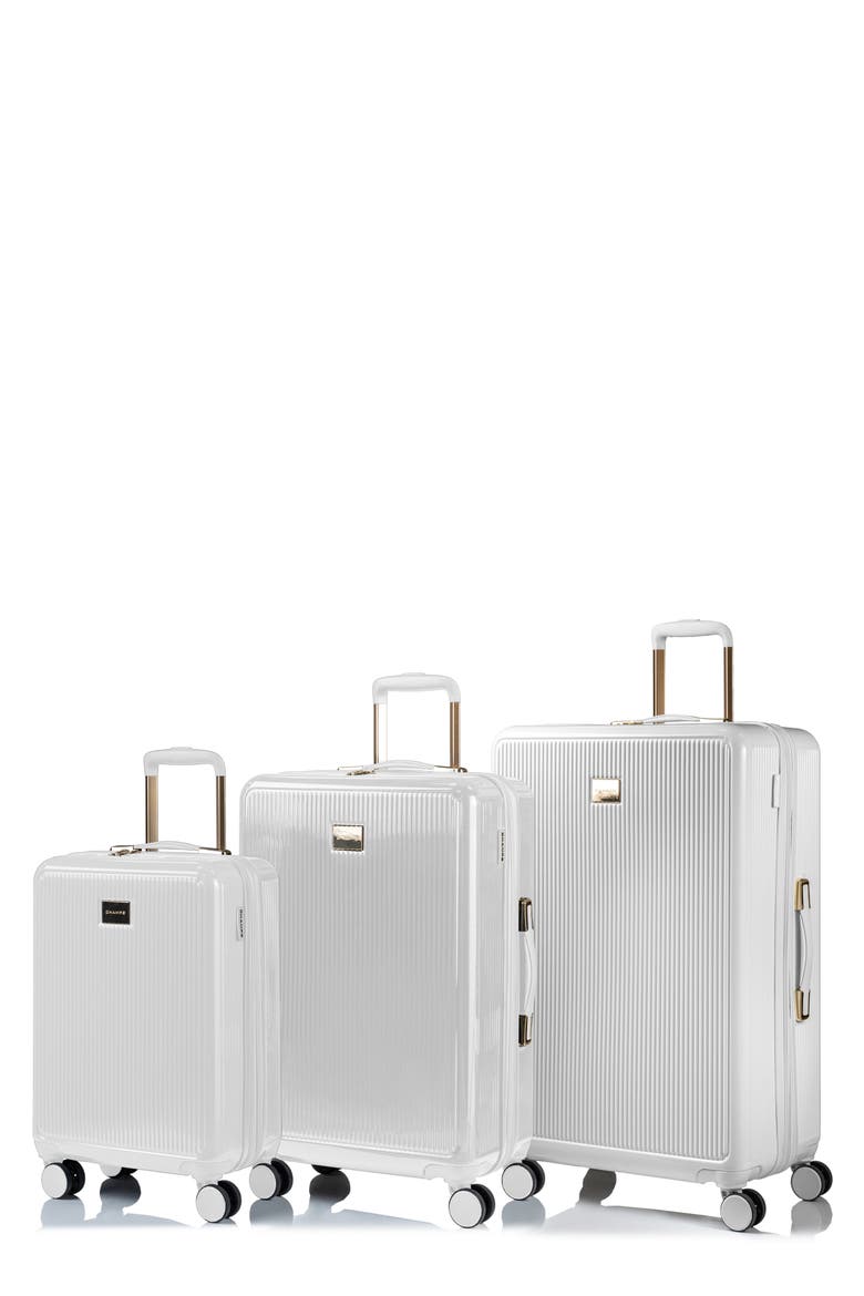 Luxe 3-Piece Hardshell Luggage Set, Main, color, WHITE
