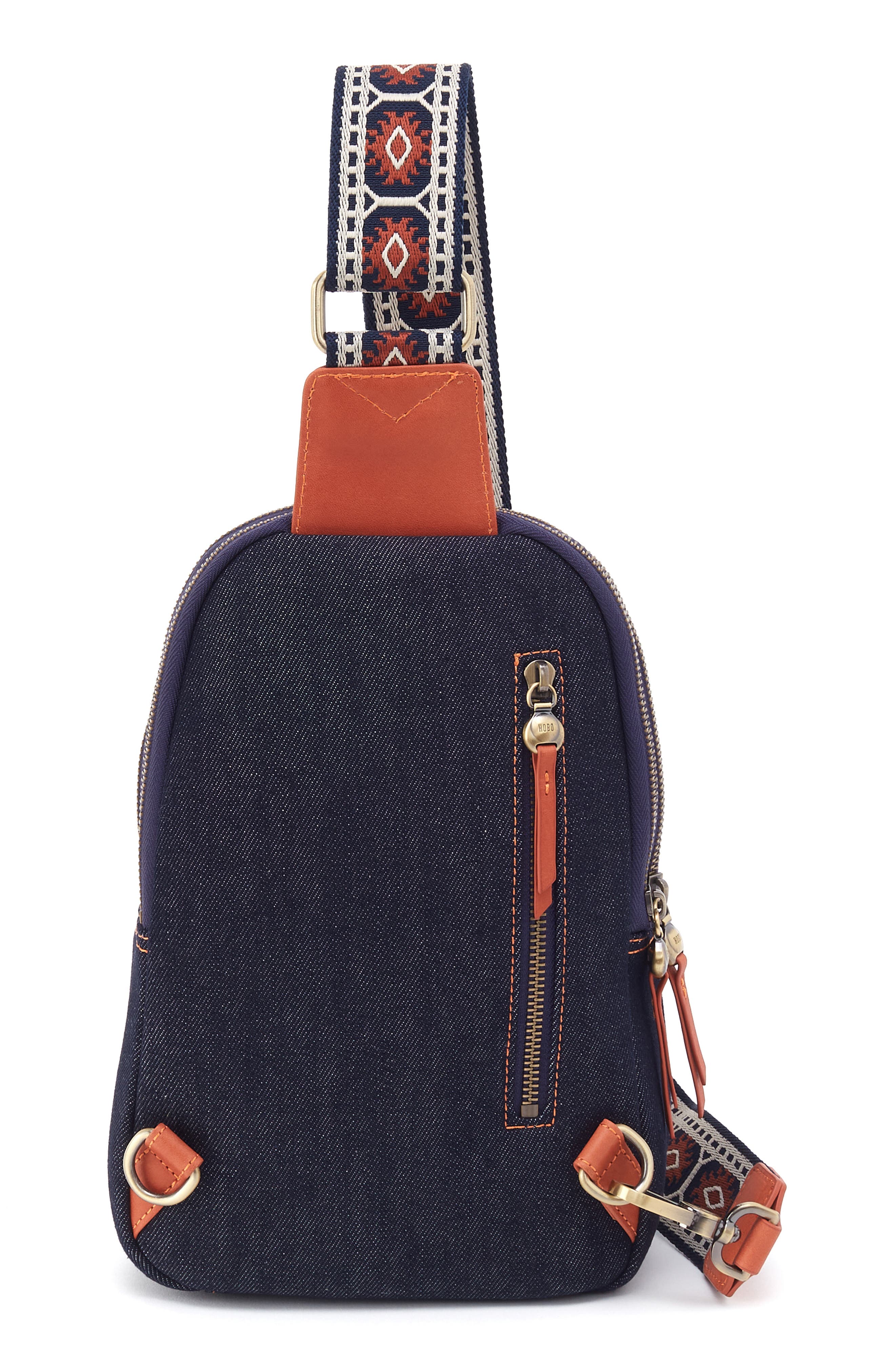 HOBO Cass Leather Sling Bag, Alternate, color, Dark Denim