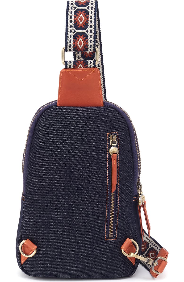 HOBO Cass Leather Sling Bag, Alternate, color, Dark Denim