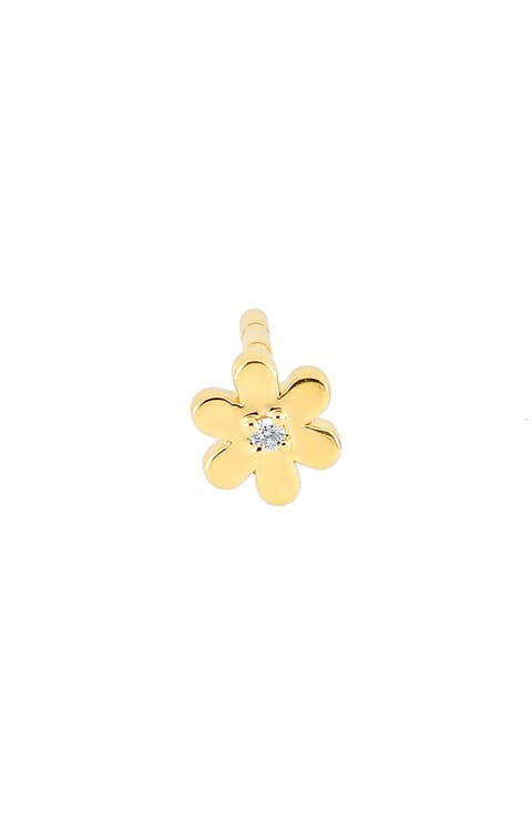Single Baby Daisy Diamond Stud Earring