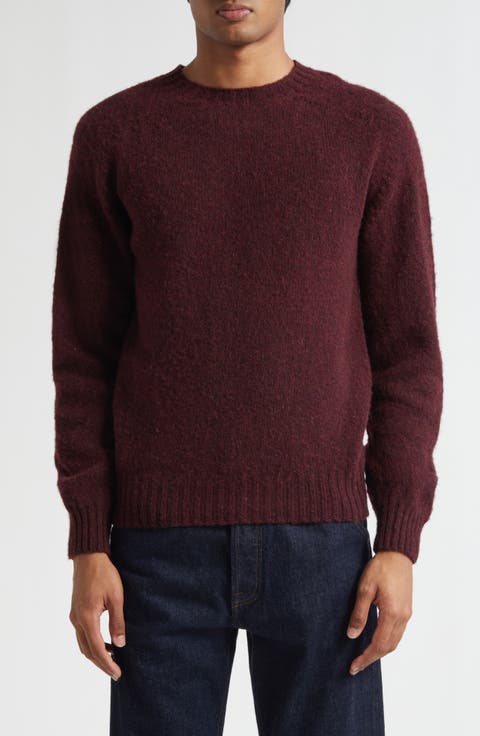 Brushed Shetland Lambswool Crewneck Sweater