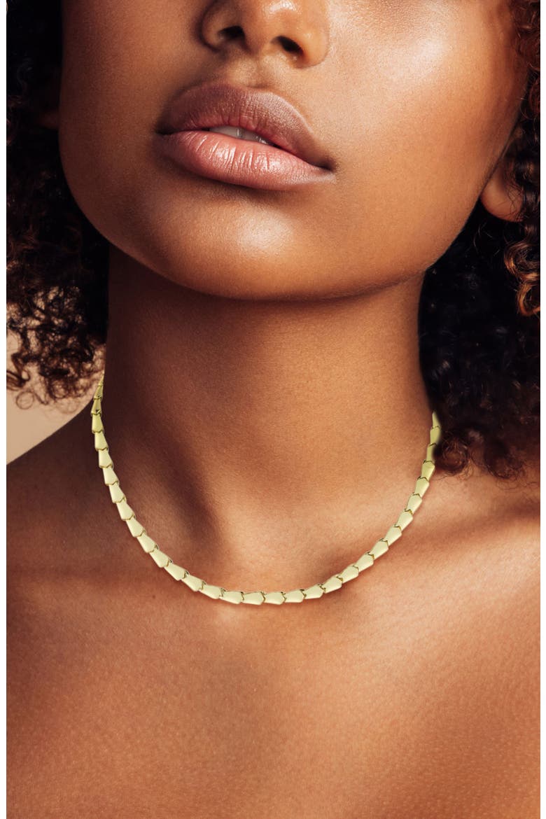 Serpent Link Collar Necklace, Alternate, color, GOLD