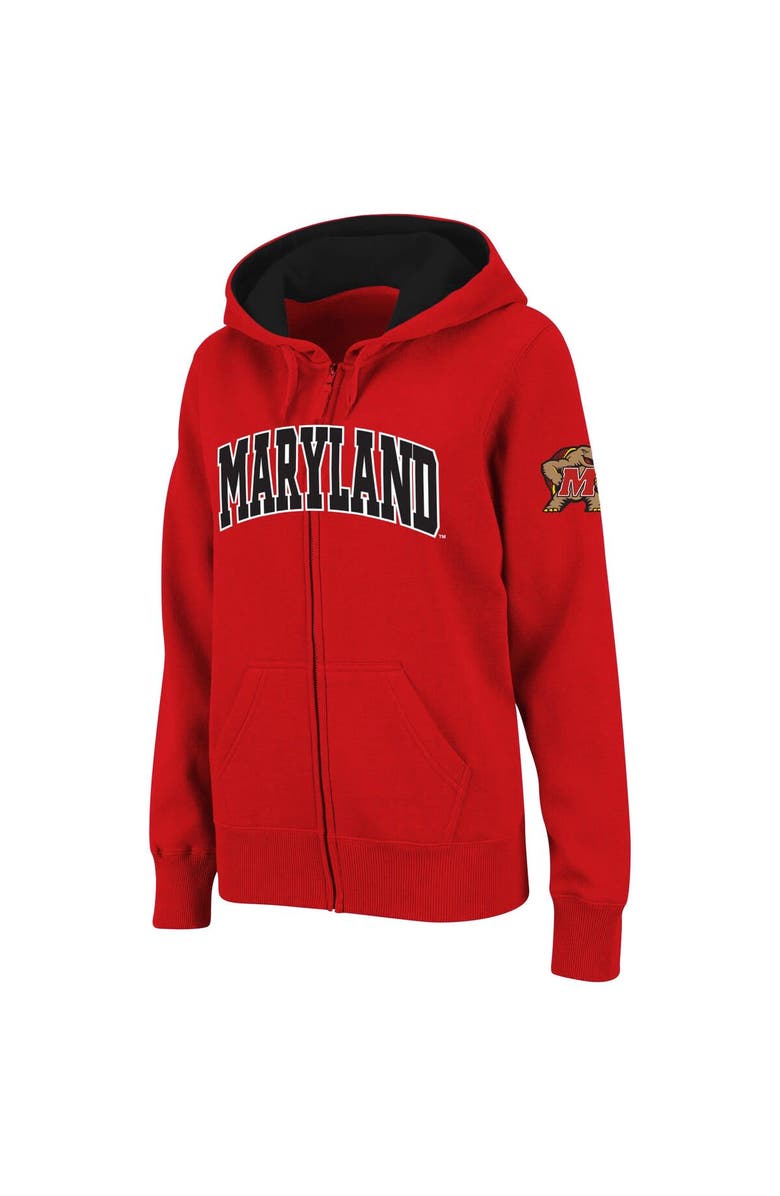 COLOSSEUM Women's Stadium Athletic Red Maryland Terrapins Arched Name Full-Zip Hoodie, Main, color, Red