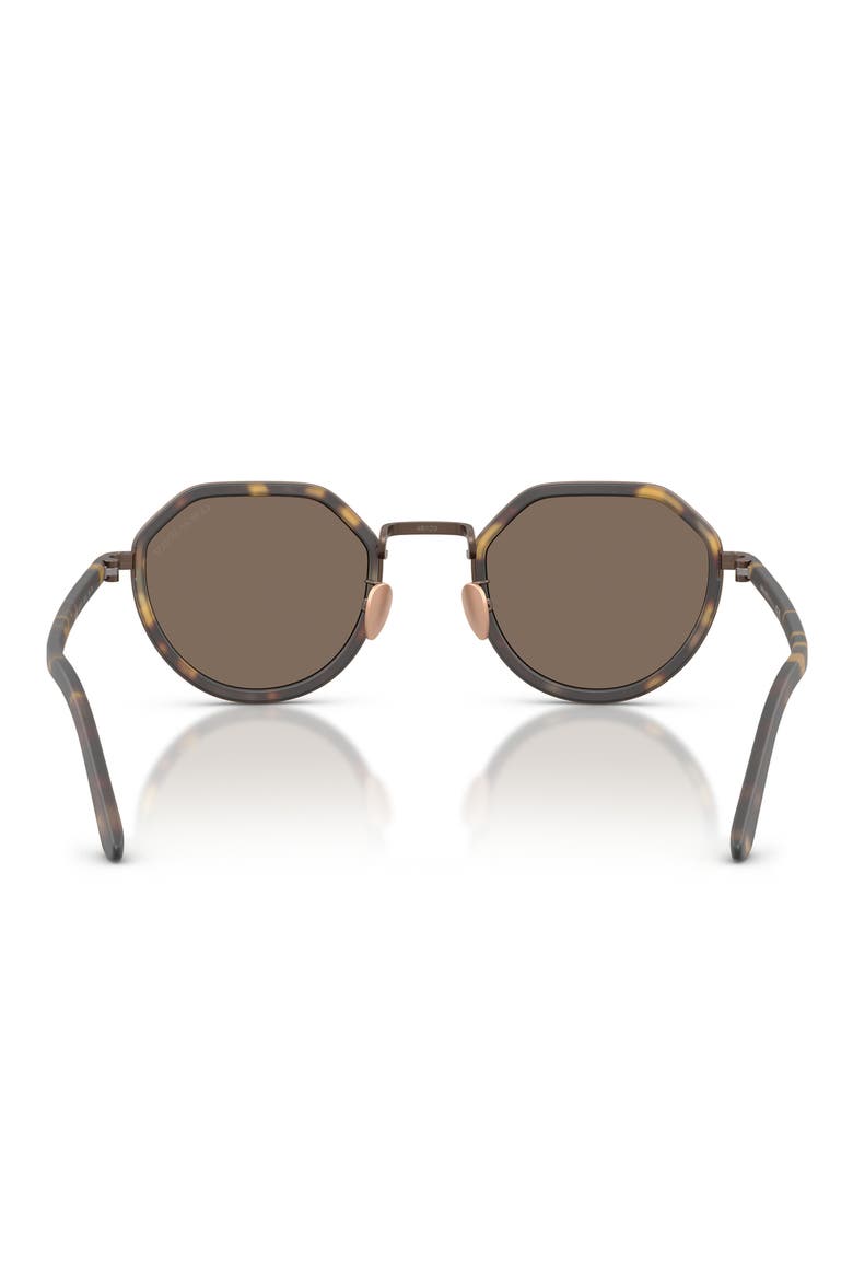 48mm Round Sunglasses, Alternate, color, MATTE YELLOW HAVANA / BROWN