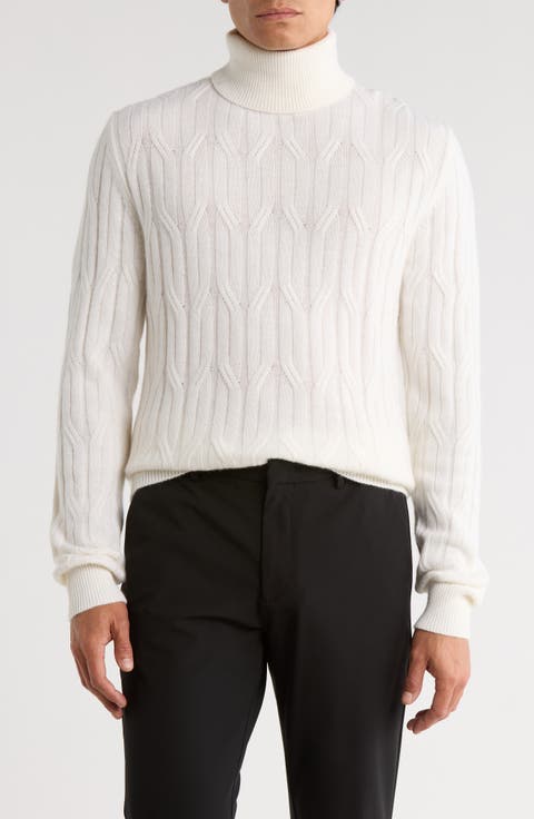 Cable Knit Turtleneck Sweater