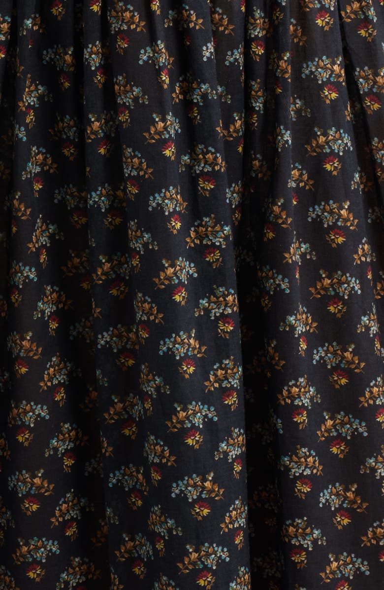 DÔEN Delfina Long Sleeve Organic Cotton Dress, Alternate, color, Delphinium Floral