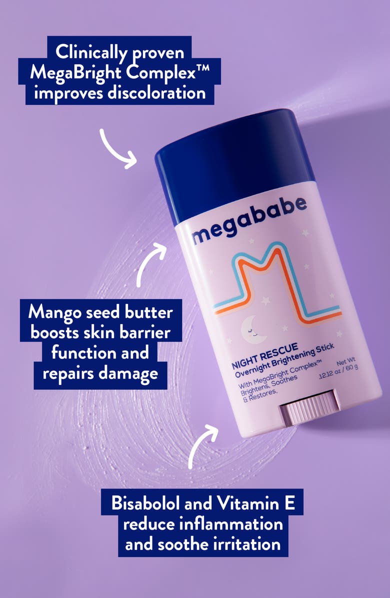 Megababe Night Rescue Overnight Brightening Stick, Alternate, color, Purple