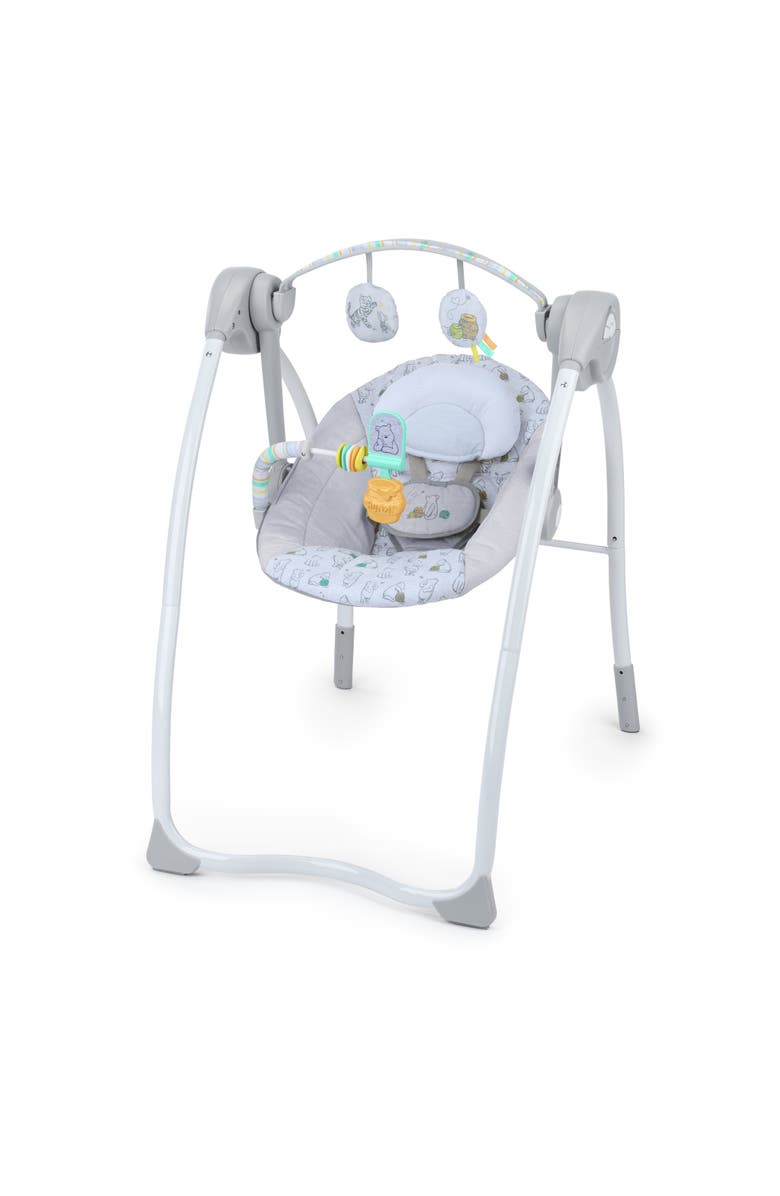 BRIGHT STARTS Disney Baby Winnie the Pooh Milestone Swing, Main, color, Grey