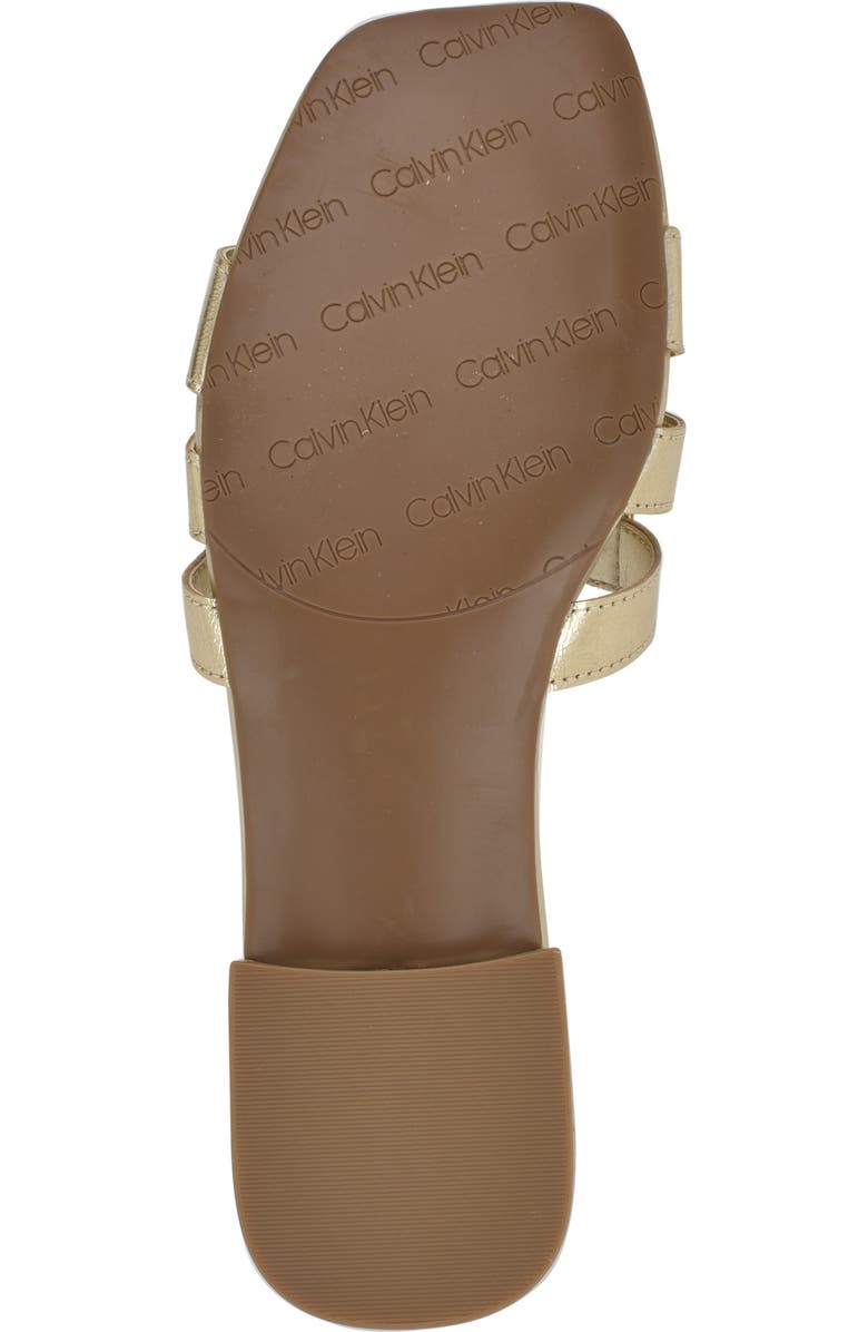 Calvin Klein Tessie Slide Sandal, Alternate, color, Gold