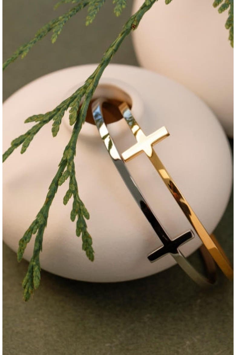 The Cross Bracelet, Alternate, color, Romans 12:12 - Silver