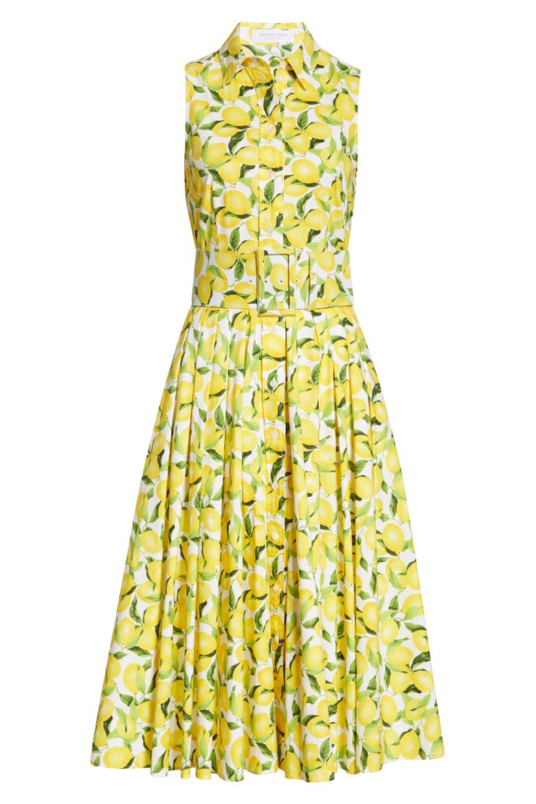 Lemon Print Midi Shirtdress, Alternate, color, LEMON/ OPTIC WHITE MULTI
