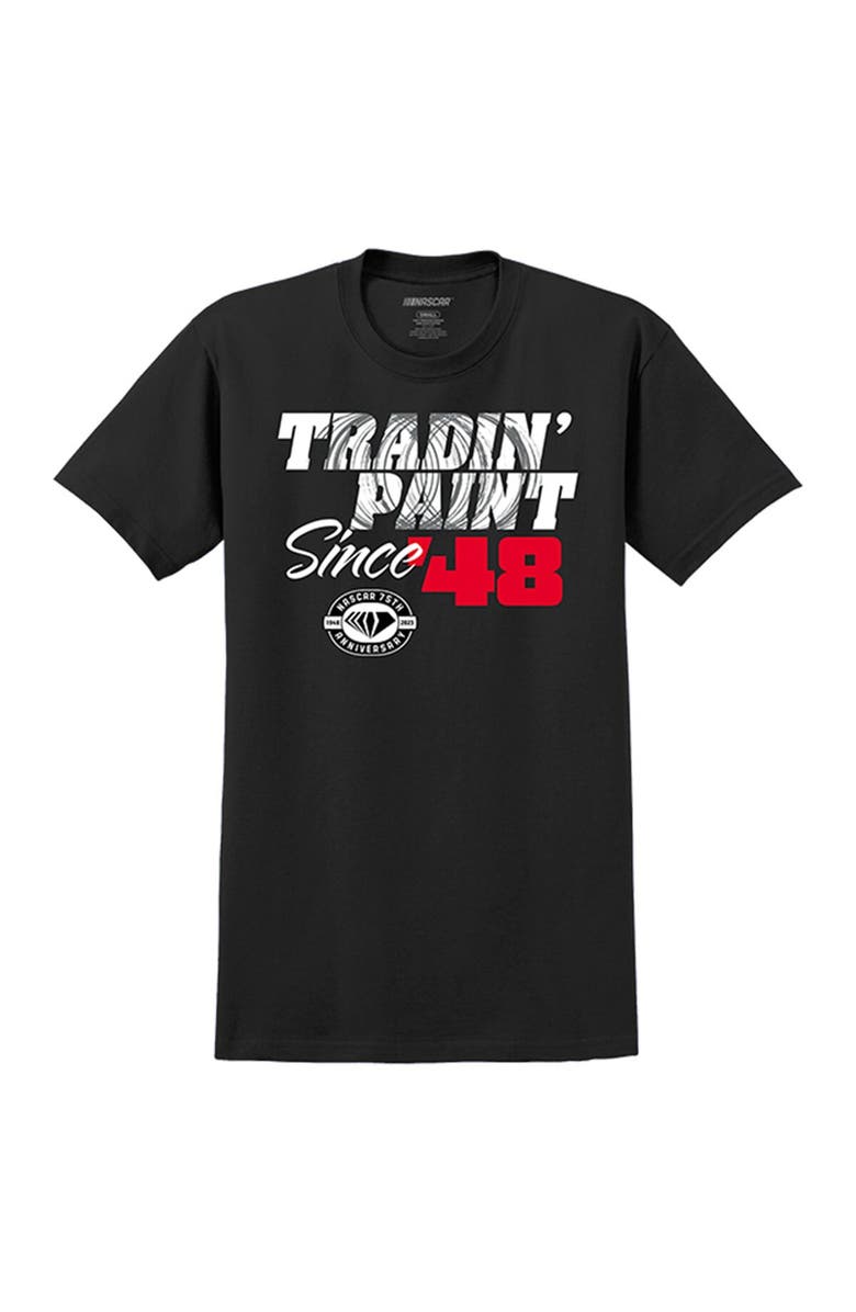 E2 APPAREL Men's Black NASCAR Tradin' Paint Since '48 Tri-Blend T-Shirt, Alternate, color, Black