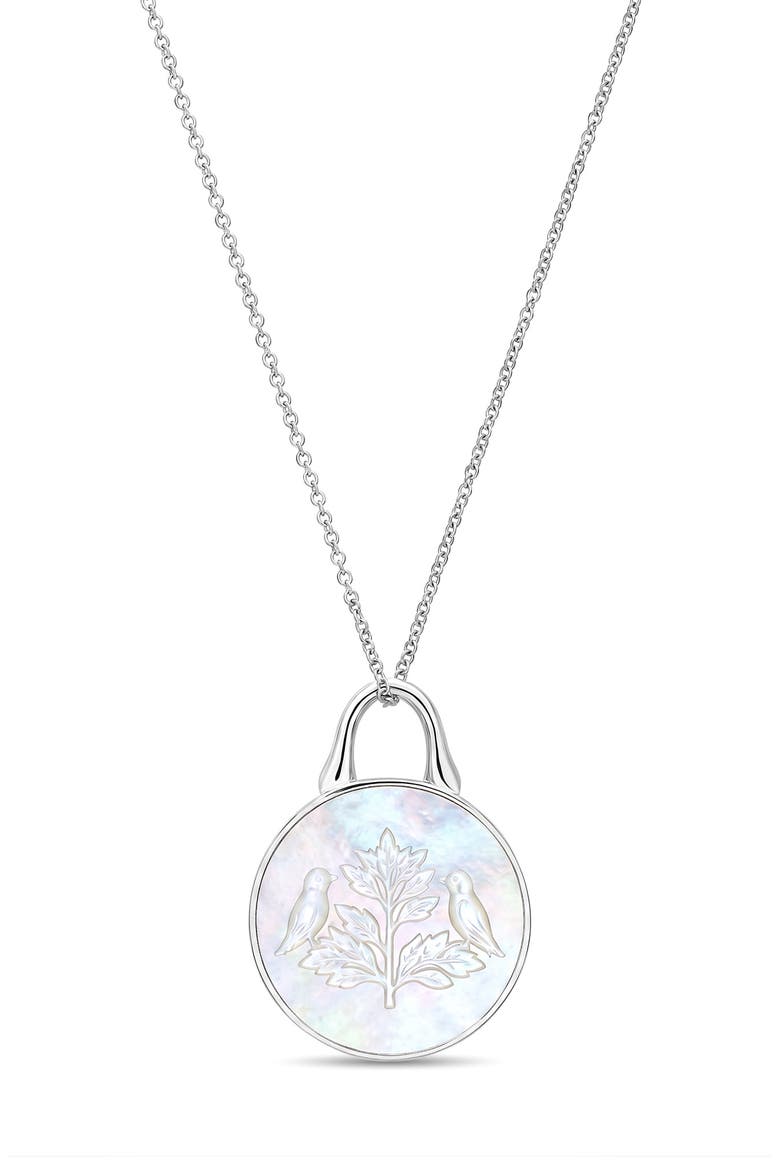 TreasureLock Tree of Life Mother-of-Pearl Pendant Necklace, Main, color, STERLING SILVER AND MOP