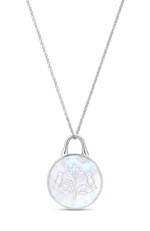 TreasureLock Tree of Life Mother-of-Pearl Pendant Necklace