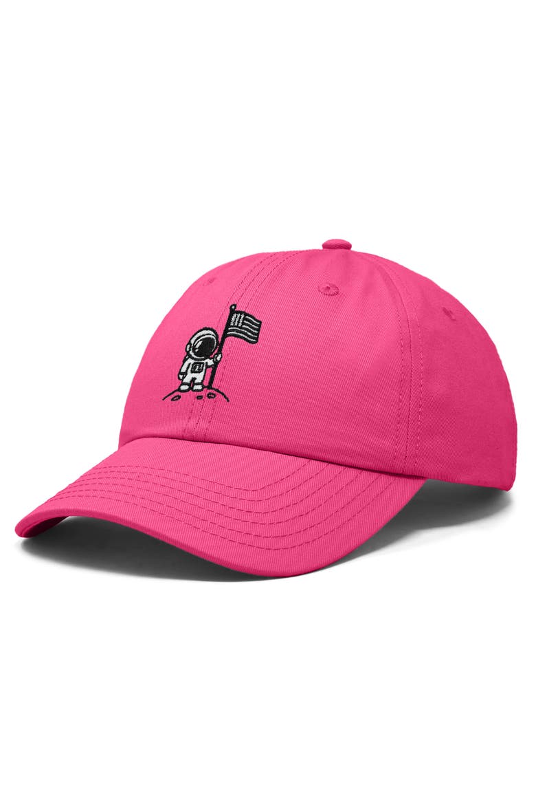 Moon Mission Dad Cap, Alternate, color, Hot Pink