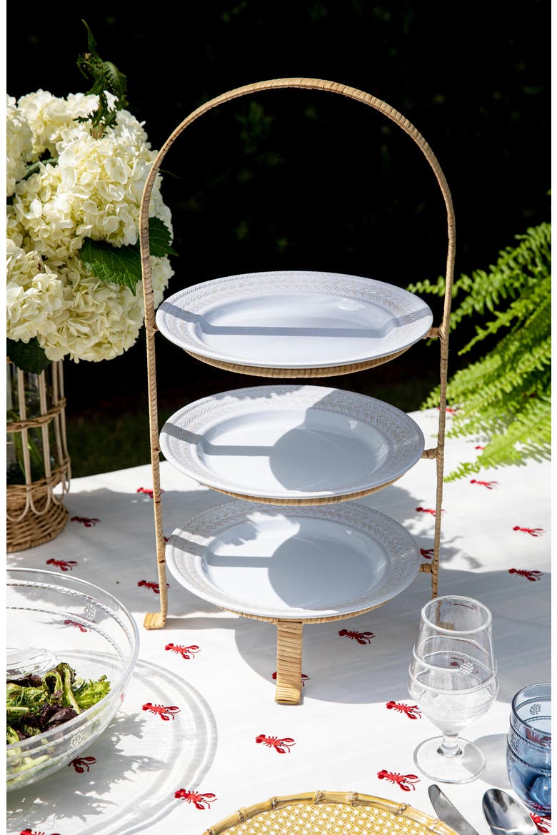 Provence Rattan Three-Tier Server, Alternate, color, NATURAL/ WHITEWASH