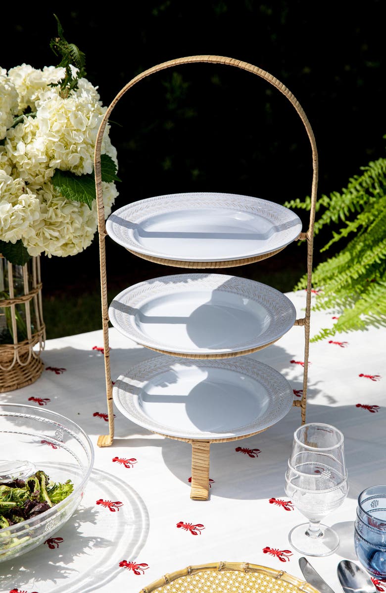 Juliska Provence Rattan Three-Tier Server, Alternate, color, Natural/ Whitewash