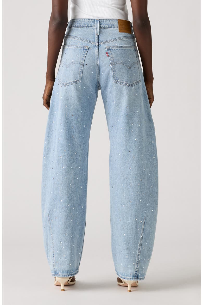 Baggy Dad High Waist Barrel Leg Jeans, Alternate, color, DAZZLE ME