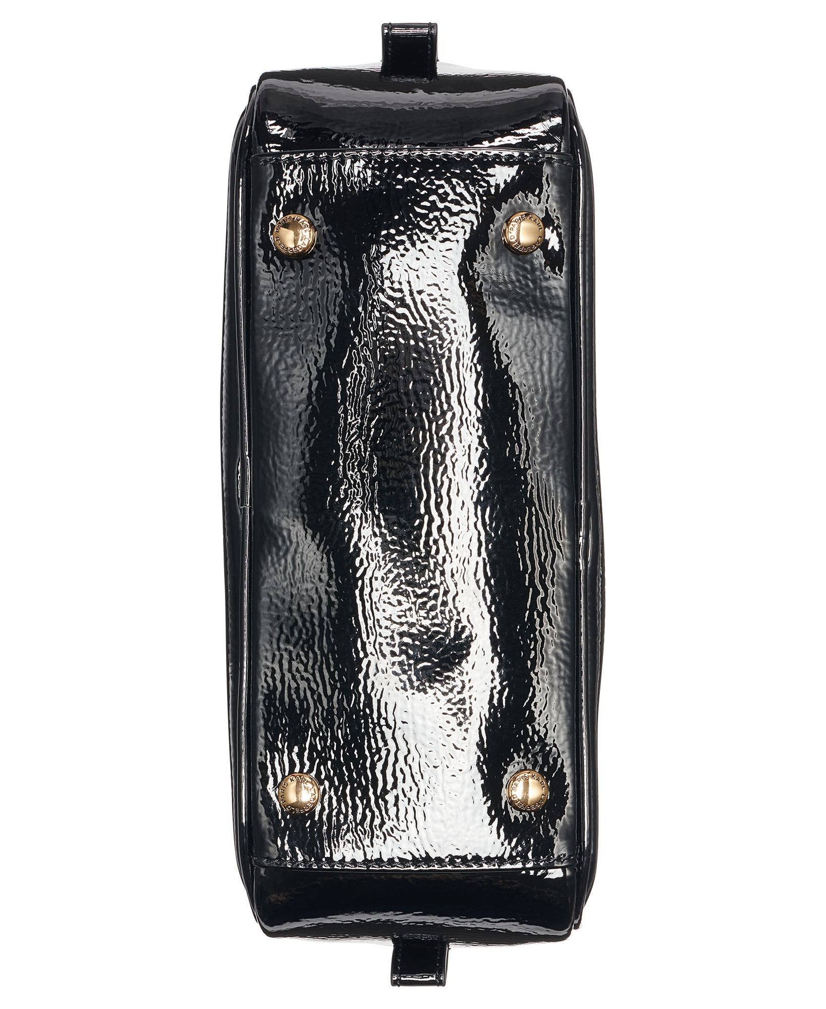 Zaylia Patent Mini Crossbody, Alternate, color, Black/Gold