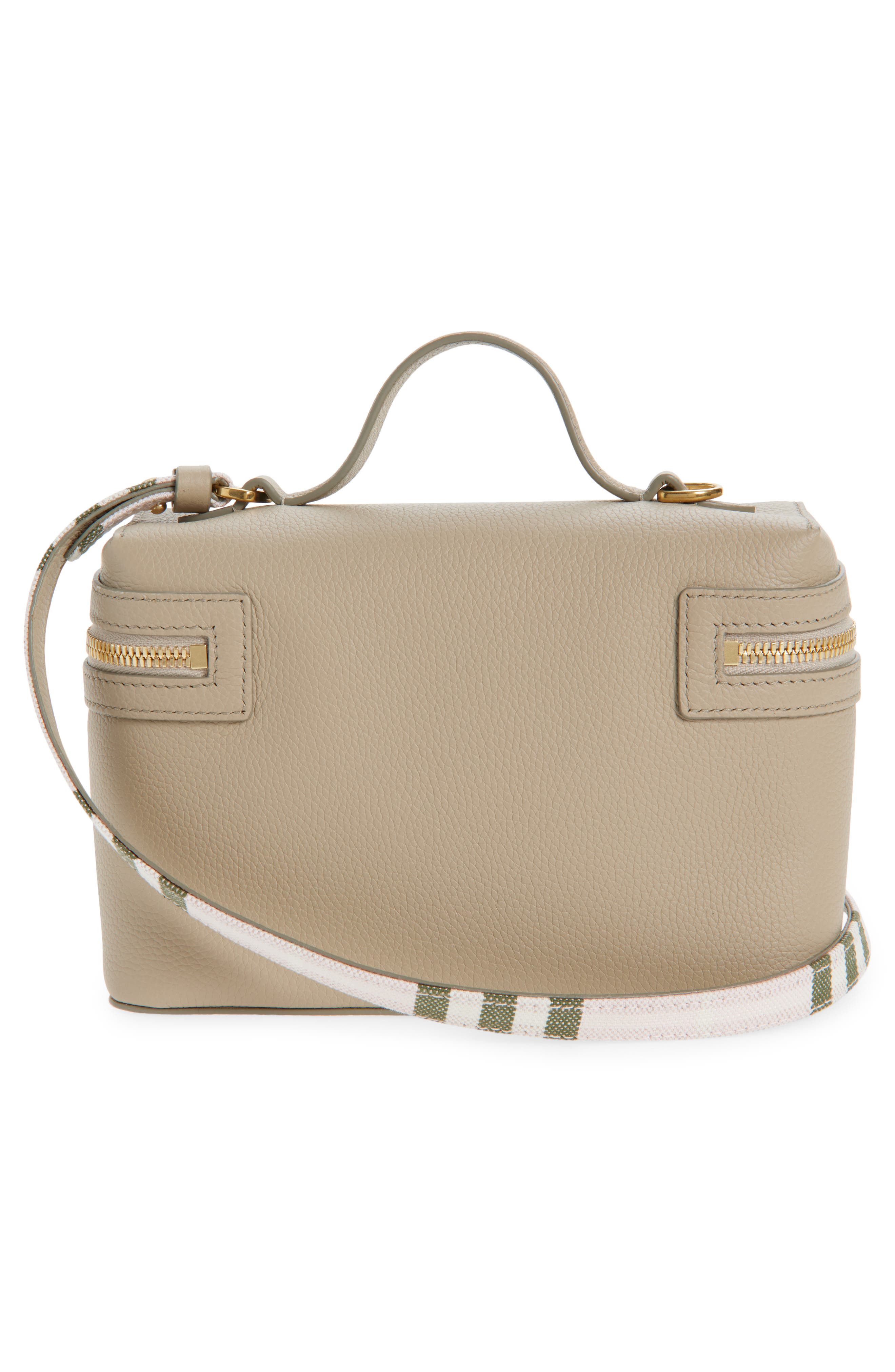 Burberry Bloomsbury Leather Vanity Bag, Alternate, color, Mushroom/ Mallow Pink