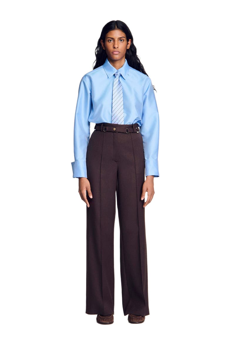 Metal ring trousers, Alternate, color, Light brown