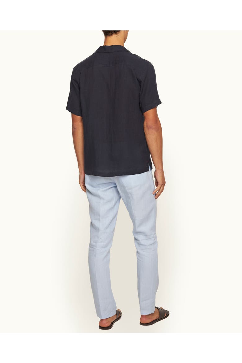 Griffon Lino Tailored Fit Smart Italian Linen Trousers, Alternate, color, SPRINGWATER BLUE