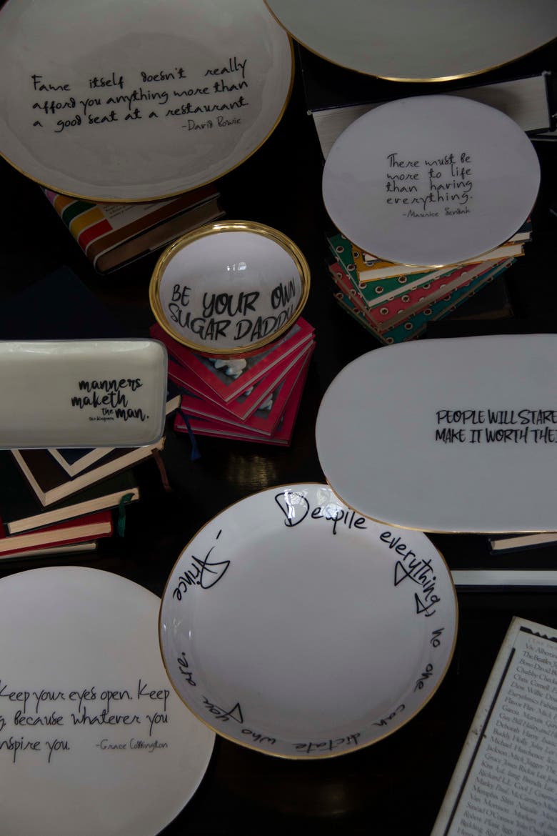 Bowl With Quote - David Bowie, Alternate, color, White