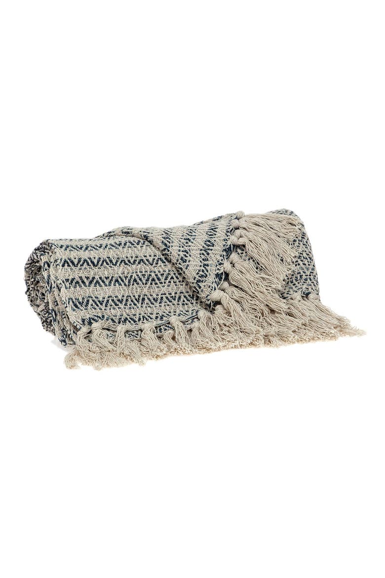 Ivy Transitional Beige 52" x 67" Woven Handloom Throw, Alternate, color, BEIGE