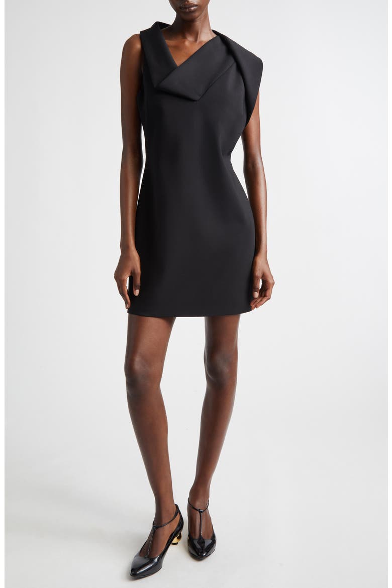 Asymmetric Neck Minidress, Main, color, NERO