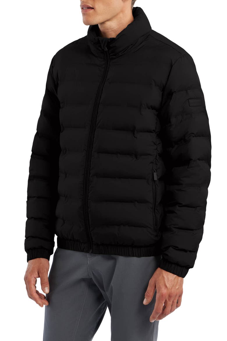 Packer Water Repellent Packable Bomber Jacket, Alternate, color, BLACK