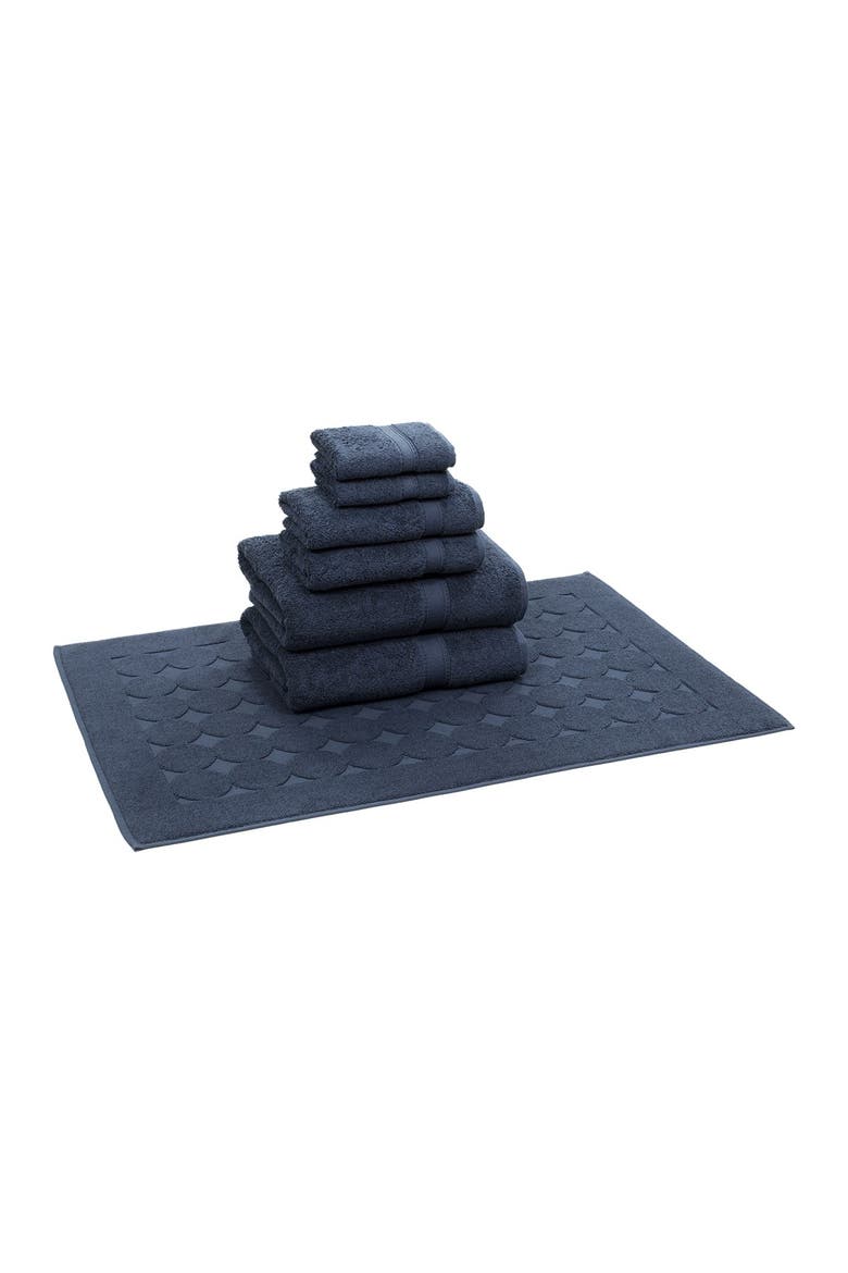 Sinemis Terry 7-Piece Towel Set - Navy, Alternate, color, NAVY