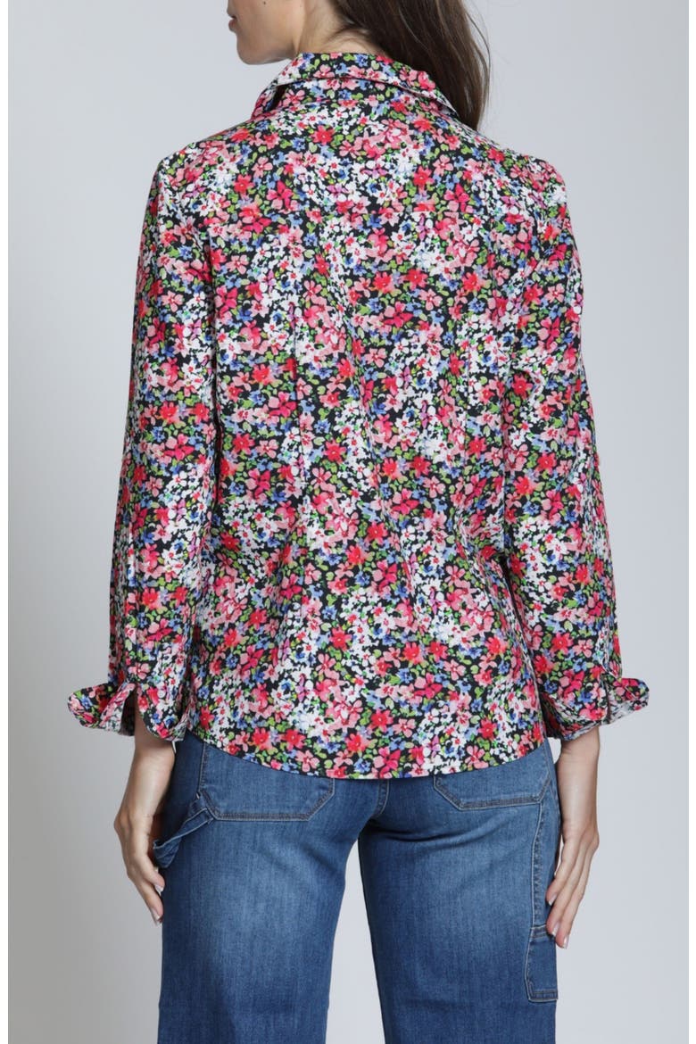 Classic Floral Button-Up Shirt, Alternate, color, RED BLUE MULTI