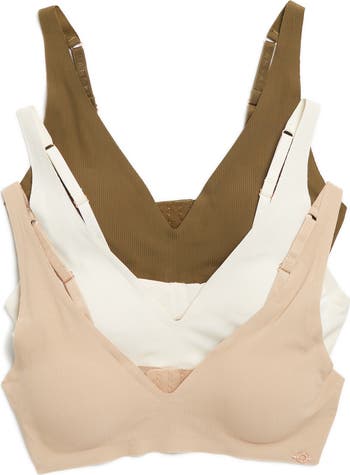 Danskin 3-Pack Microfiber Rib Lounge Bralette | Nordstromrack