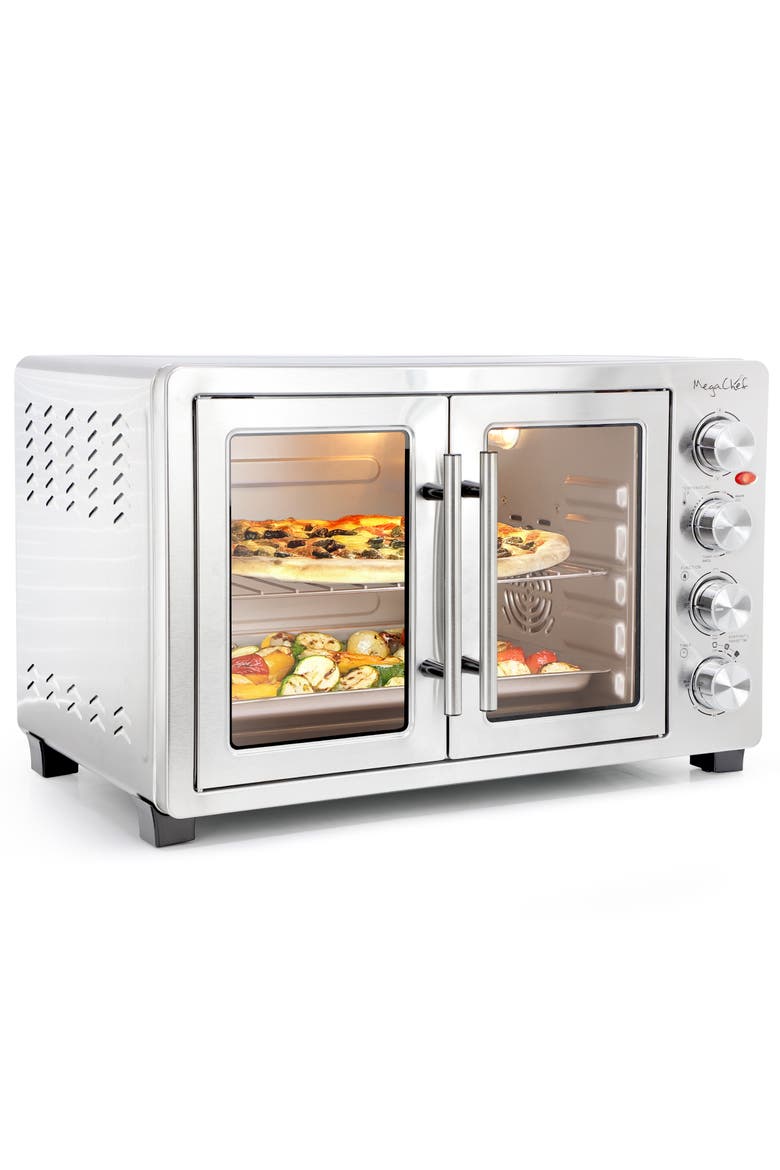 47.6 Quart French Door Rotisserie Counter Top Oven, Main, color, Grey