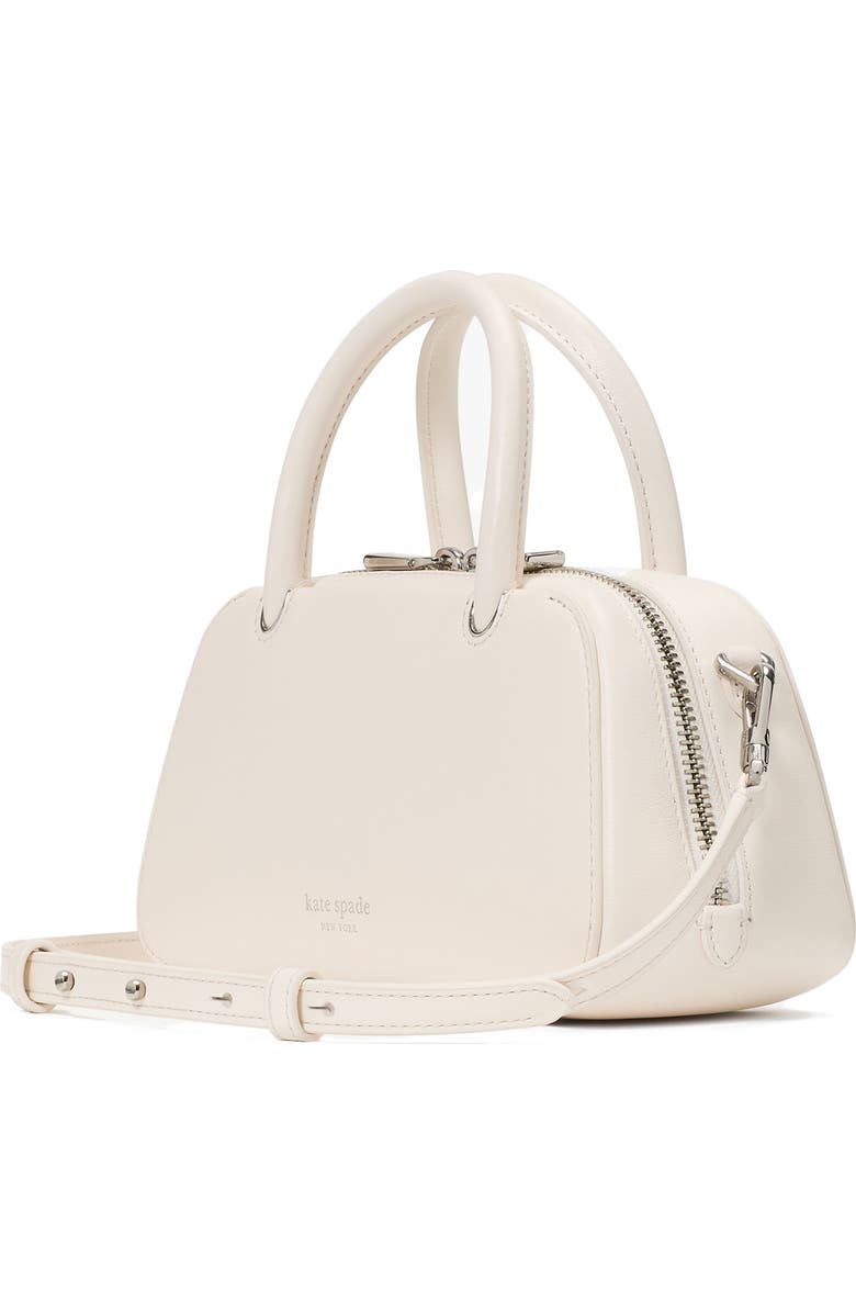 Kate Spade New York mini grace fine grain leather top handle bag, Alternate, color, Cream