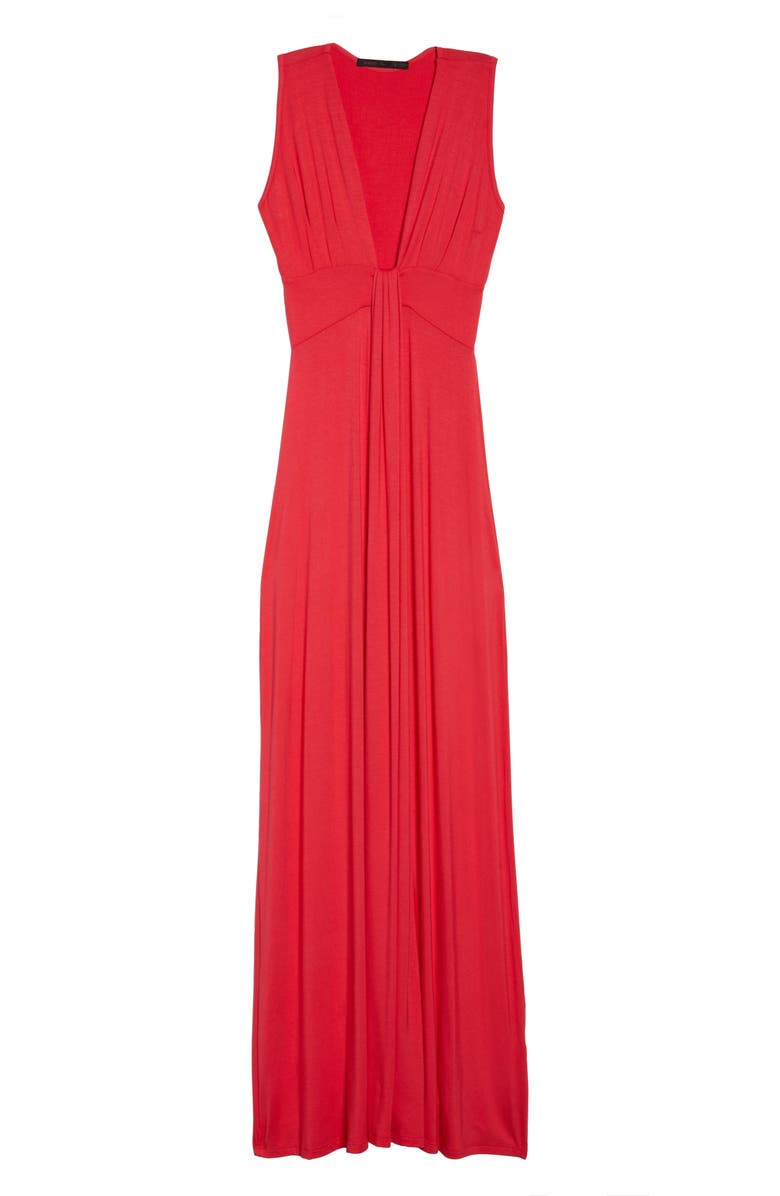 Fraiche by J Deep V-Neck Jersey Maxi Dress, Alternate, color, 