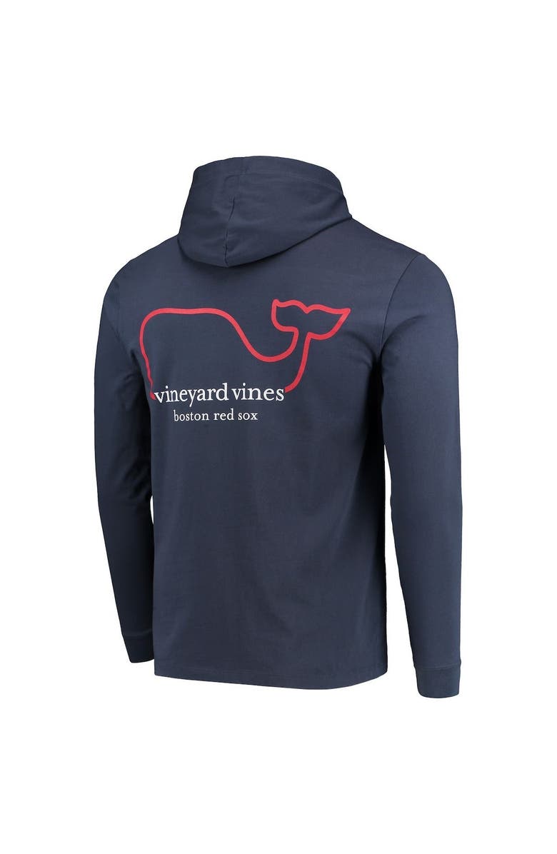 vineyard vines Men's Vineyard Vines Navy Boston Red Sox Logo Hoodie Long Sleeve T-Shirt, Alternate, color, 