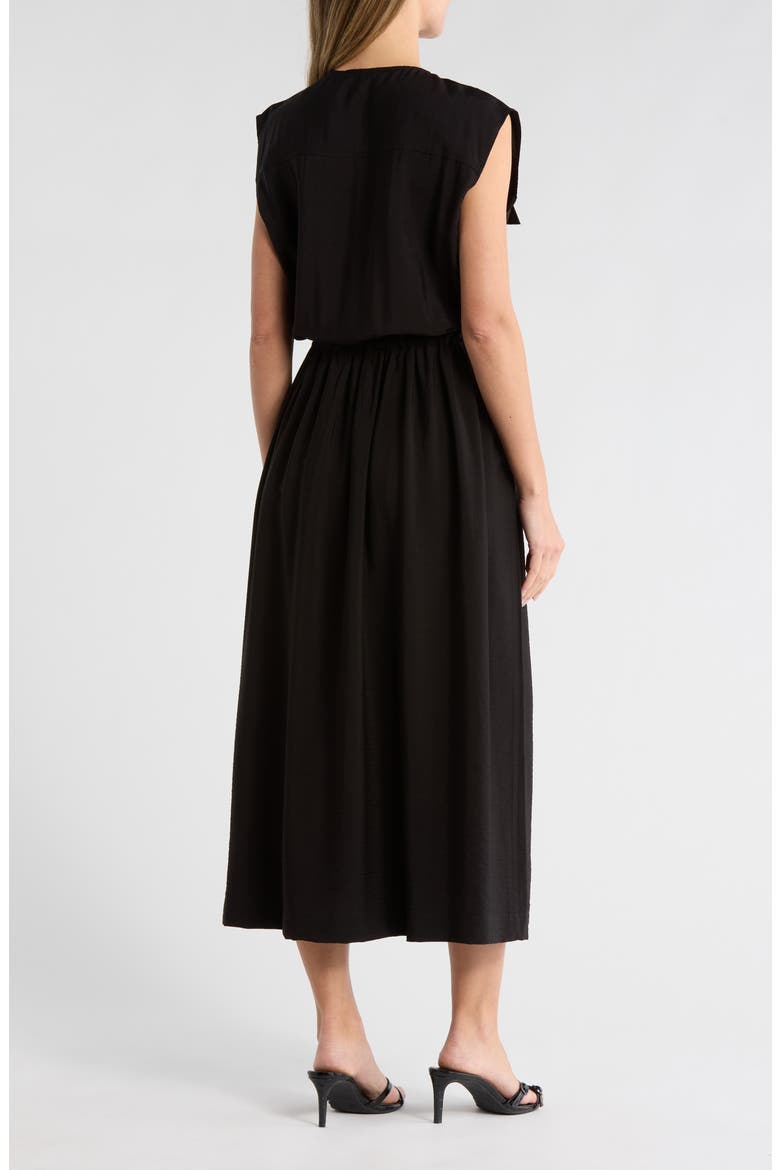 Sleeveless Crinkle Dress, Alternate, color, BLACK